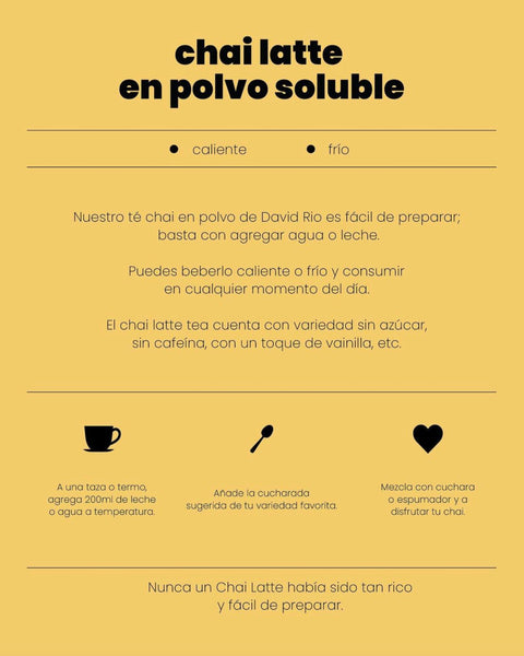 Chai Latte en polvo soluble