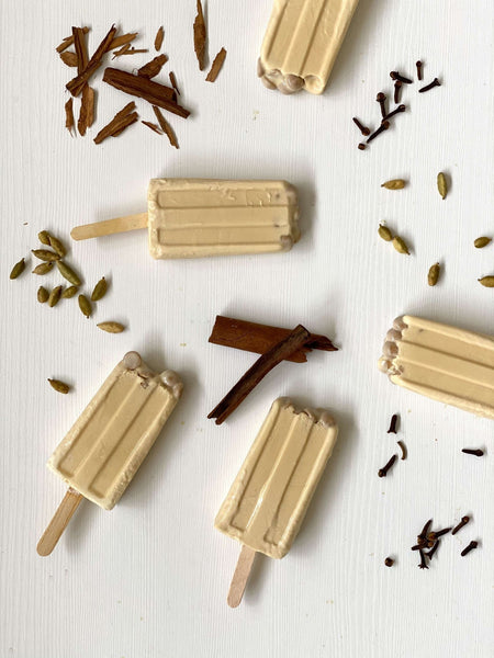 Cremosas paletas de chai